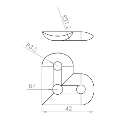 Nadpájacia platňa na trubku ø 42,4 mm, brúsená AISI 304 Nadpájacia platňa na trubku ø 42,4 mm, brúsená AISI 304